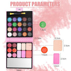 32 Colors Eyeshadow Palette Makeup Contouring Kit Combination with Lipgloss, Blusher and Concealer #2 - Perfect for Professional and Daily Use