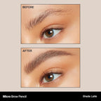 Morphe Micro Dual Eyebrow Pencil - Dual-Ended Brow Pencil Featuring a Retractable, Ultra-Precise, Pointed Tip - Richly Pigmented, Smooth-Gliding, Long-Lasting Wax Formula - Latte (0.003 oz)