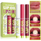 3 Colors Fat Lip Oil Click Slick, Moisturizing Moisturizing
