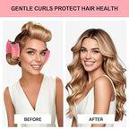 Heatless Curls Overnight Set - Jumbo Overnight Hair Curlers to Sleep In, Soft Velvet Hair Rollers for Women, No Damage Curls Styling Tools 3pcs