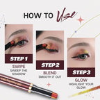 CHARMACY Duochrome Long Stay Eyeshadow Stick, Creamy Eye Shadow Stick, Multicolor-Shifting Glitter Eyeshadow, Waterproof & Smudge-Proof, High Pigmented, Built-in Smudger #06