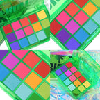 UCANBE Bright Colorful Neon Rainbow Makeup Eyeshadow Palette 15 Shades Green Purple Yellow Make Up Pallets Kit Vibrant Shimmer Matte Pigmented Blendable - Fruit Punch
