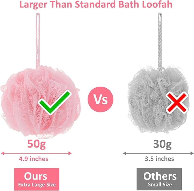 5 piece exfoliating loofah set