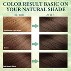 Instant Brown Hair Dye Color Shampoo 3 in 1 for Gray Hair Coverage - Herbal, Easy to Use, Long Lasting for Women & Men, 500Ml (Dark Brown)