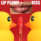 Duck Lip Plumper Gloss - Hydrating Lip Oil Gloss with Glitter Shine and High Pigment, No Sticky or Tacky Feel, Makes Lips Fuller and Sexier - Clear Plumping Finish (05)