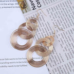 Punk Exaggerated Circle Drop Earring Long