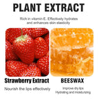 4PCS Strawberry & Honey Lip Balm, Hydrating Lip Propolis Sleeping Lip Mask, Moisturizing & Prevention Dry and Cracked Lip Scrubs Exfoliator, Lip Repair Nourishes the Lip Skin