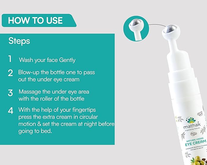 Natural Under Eye Cream, Anti-Aging Under Eye Cream For Women | 15 gm, pack of 1