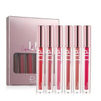 Glitter Lipgloss Set with Gift Box, 6 Colors Glitter