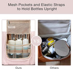 BAGSMART Extra Large Toiletry Bag Hanging Toiletry Bag for Travel, Water-resistant Cosmetic Makeup Large Capacity Bag Organizer for Full Sized Toiletries, Pink