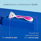 Schick Hydro Silk Ultimate Pubic Skin Protection, Disposable Razors for Women Sensitive Skin | Pubic Hair Razor for Women, Bikini Razor, Womens Razors Bikini Line, 3ct