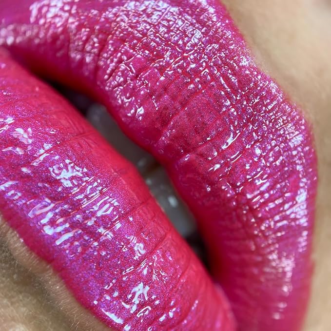 UNICORN SNOT Liquid Metal Lip Paint - Metallic Lip Gloss - Non-drying, Long-lasting Liquid Lipstick, Intense Pigment Color with Metallic Shimmer - Vegan, Cruelty-Free Makeup, Alpha Pink (Glow)