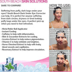 South Beach Dark Under Eye Corrector - Natural Salon Strength Anti Aging Under Eye Cream Treatment - Perfect for Tired Looking Dark Circles, Puffiness, Dark Bags, Dryness - Safe, No Harmful Chemicals