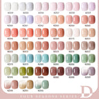 GAOY 42 Pcs Gel Nail Polish Kit, Pastel Jelly Pink Green Shimmer Colors All Seasons Gel Nail Polish Set with Glossy & Matte Top Coat and Base Coat for Salon and DIY Manicure at Home