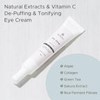 Japanese Anti Aging Firming Eye Cream - Anti Wrinkles & Puffiness - Minimize Bags Under Eyes Fine Lines & Dark Circles - Hydrating and Brightening with Collagen & Arginine (0.35 Fl Oz -10 g)