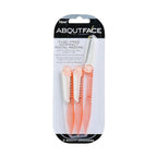 About Face Fuzz-Free Compact Facial Razors for Shaving & Exfoliating - Includes 3 Beauty Groomers - For Face, Lips & Eyebrows