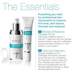 MD Complete Eye Wrinkle Duo | Professional Dermatologist Skin Rejuvenation | includes Wrinkle & Radiance Remedy PLUS with Retinol and Total Eye Treatment with Hyaluronic Acid and Peptides | Set of Two