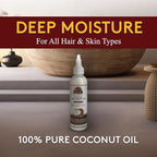 Okay 100% Pure Coconut Oil for Hair & Skin - Coconut Oil for Women & Men, Perfect for Hair & Body, for Massage & Moisturizer, Natural - 4 fl oz Squeeze Bottle (Pack of 1)