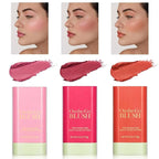 Makeup Blush Stick, Cream Blush Stick, Tinted Solid for Women