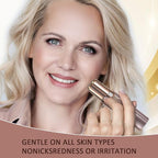 Women's Painless Hair Remover for Women, Battery Powered Facial Hair Shaver for Lips, Chin, Neck, and Cheek with 2 Replacement Heads and 1 Battery