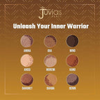 Juvia's Place Palette The Warrior - Warm Golds, Browns & Bronzes, Shades of 9, Warm and Neutral Palette, Pigmented Makeup Palette Eye Color & Shine