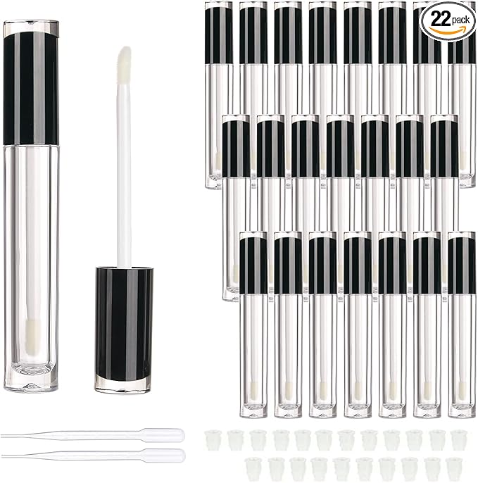 COSIDEA 22 pack empty round 5ml black lip 5ml