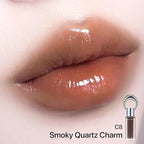 ENTROPY Makeup 2-in-1 Charm Shiny Glowy Lip & Cheek Gloss Tint Keychain, High Pigment Glossy Lip Color & Plumping Gloss, C8 Smoky Quartz Charm