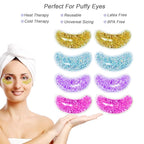 Under Eye Patches for Puffy Eyes, Hot Cold Treatment Cooling Gel Eye Pads Eye Mask for Wrinkles Dark Circles Puffiness Eye Bags 6PCS