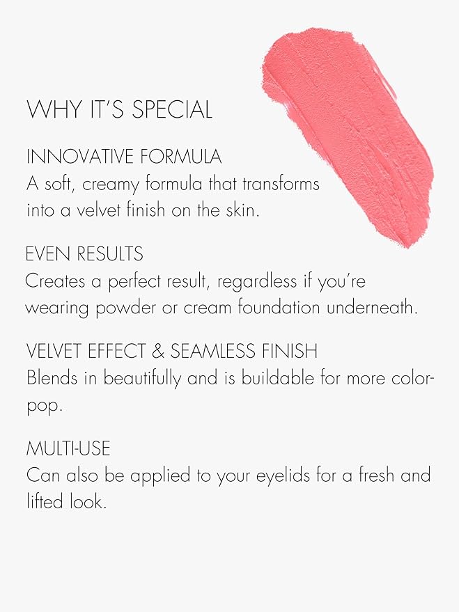 SWEED - Air Blush Cream | High Pigmented, Velvet Finish | Vegan, Cruelty-Free, Clean Beauty (Lucky, 1.4 oz | 40 g)