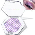 Blue Glitter Eyeshadow Palette, Multichrome Chameleon Cream to Powder Eye Shadow, Color Shifting Holographic Eyeshadow Shimmer Inner Corner Eye Brightener Highlighter Makeup