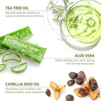 Roycederm Tea Tree Antifungal Shampoo and Conditioner: Complete Scalp Care Solution for Folliculitis, Dry, Itchy, and Flaky Scalp - Infused with Tea Tree Oil, Paraben & Sulfate Free