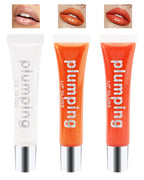 Hydrating Lip Glow Oil-3Pcs Tinted Plumping Lip Oil Lip Plumper, Moisturizing Smooth Lipgloss for Lip Care, Glossy Finish Clear Tint Shiny and Vegan Juicy Lip Gloss,Nourishing Non-Sticky Formula-Set B