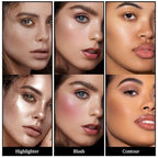 3Pcs Cream Contour Stick Makeup Kit - Cream Blush Stick Highlighter Stick Contour Bronzer Stick for Cheeks, Waterproof Long Lasting Blendable, Contour Stick Trio for Face Makeup (#01, 03, 04)