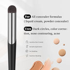 DUcare Tapered Small Concealer Brush Under Eye, Nose Contour Brush Mini Makeup Brushes Ideal for Liquid, Cream, and Powder Concealer(V03)