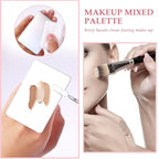Makeup Mixing Palette Stainless Steel Foundation Palette with Spatula Professional Cosmetic Palette for Mixing Foundation Eye Shadow Nail DIY Art