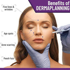 Disposable #15 Scalpel Blades, Sterile Pack of 20 Dermaplaning Blades with Plastic Scalpel Handle, Surgical Knife Scalpel for School Science, High Carbon Steel Dermablade Surgical Blades