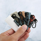 Beautyflier Keychain, Lip Balm Holder for Burts Bees Chapstick - 5pcs, Elastic, Stylish, Unique Designs, Attractive Color, Clip On, Lightweight, Red, Blue, Pink