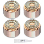 Replacement Heads for Flawless Replacement Heads,Generation 3 Replacement Heads Compatible with New Finishing Touch Flawless Facial Hair Remover,Dual Blades for Flawless Replacement Heads Gen 3,4Pcs.