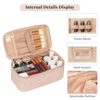 Ocheal makeup bag,vegan leather makeup