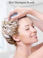 HEETA Scalp Massager Hair Growth, Scalp Scrubber with Soft Bristles, Integrated Silicone Design, Exfoliator for Dandruff Removal & Relaxation, Shampoo Brush Fit Wet Dry Hair Use, Dark Blue