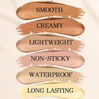 6 Colors Concealer Palette with Brush,Full Coverage,Cream Contouring Makeup Kit,Corrects Dark Circles Red Marks Scars