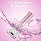 Wet & Dry Electric Razor for Women Body Razors 4-in-1 Facial Hair Remover Electric Shaver and Facial Hair Remover Painless Ladies Body Razors for Nose Face Body Leg Bikini Arm Hair