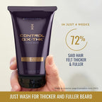 JUST FOR MEN Control GX + THK Thickening Beard Wash with Grey Reduction, Alpha Keratin Helps Beard Growth, Thickens Hair Up to 20%, Works with Every Hair Texture, 4 oz