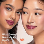 Handmade Heroes 100% Natural Vegan Lip Oil with Squalane Non-Sticky Lip Gloss Moisturizing, Shiny, Nourishing Korean Lip Gloss - Sweet Beet