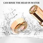 Facial Hair Removal for Women, Portable Painless Hair Remover Device, Rechargeable, with 2 Replacement Heads, for Face, Upper Lip and Chin (Rose god)