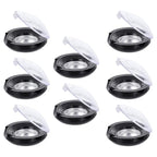 Lurrose Makeup Pallet 8pcs Empty Eyeshadow Trays Round Blusher Case Lipstick Highlighting Powder Make Up Pans Container Cosmetics Sub Package Holder Bulk Highlighters