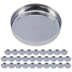 Pack of 30 Empty Round Metal Pans 26mm Eyeshadow Palette Pans Replacement for Magnets Makeup Palettes (5mm Height) Silver