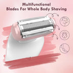 Electric Razor for Women - Painless Eletric Shavers for Women, Body Hair Removal for Legs and Underarms, Ladies Bikini Trimmer Wet Dry Shave, Rechargeable, with LED Light