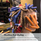 30PCS 9.45" Flexible Curling Rods,Heatless Twist Soft Foam Hair Rollers Home Use for Women Girls Long and Short Hair to Sleep in, (0.55 x 9.45 Inch, 3 Colors)