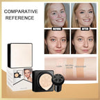 Air Cushion CC Cream Mushroom Head, Soothing Full Coverage Concealer CC Cream with Mushroom Makeup Sponge for Flawless Face Makeup (Buff Beige)